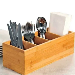 Range couverts vertical en bambou