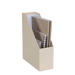 Range documents beige avec étiquette