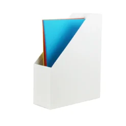 Range-dossiers en carton blanc