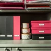 Range-dossiers en carton gris anthracite