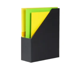 Range-dossiers en carton gris anthracite