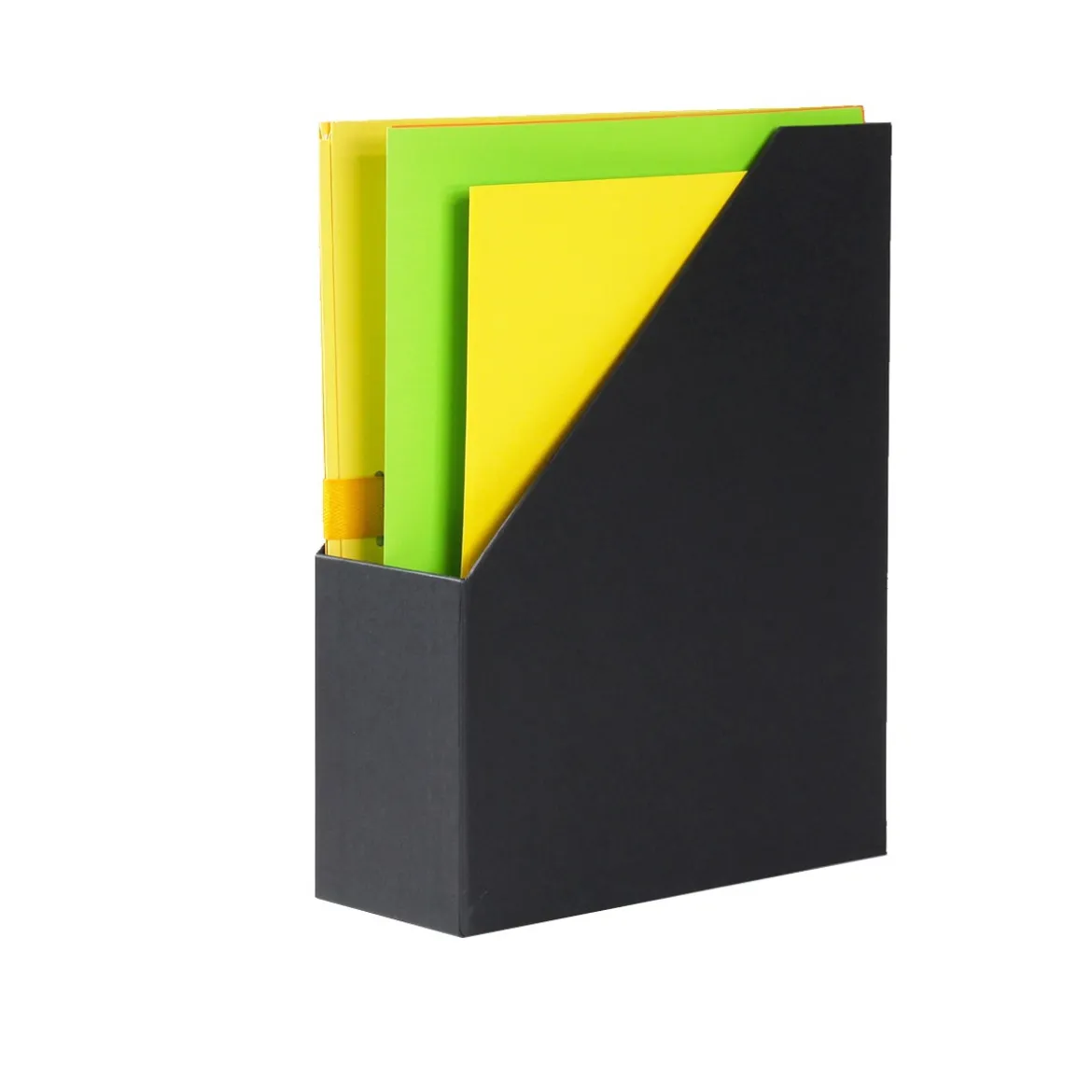 Range-dossiers en carton gris anthracite