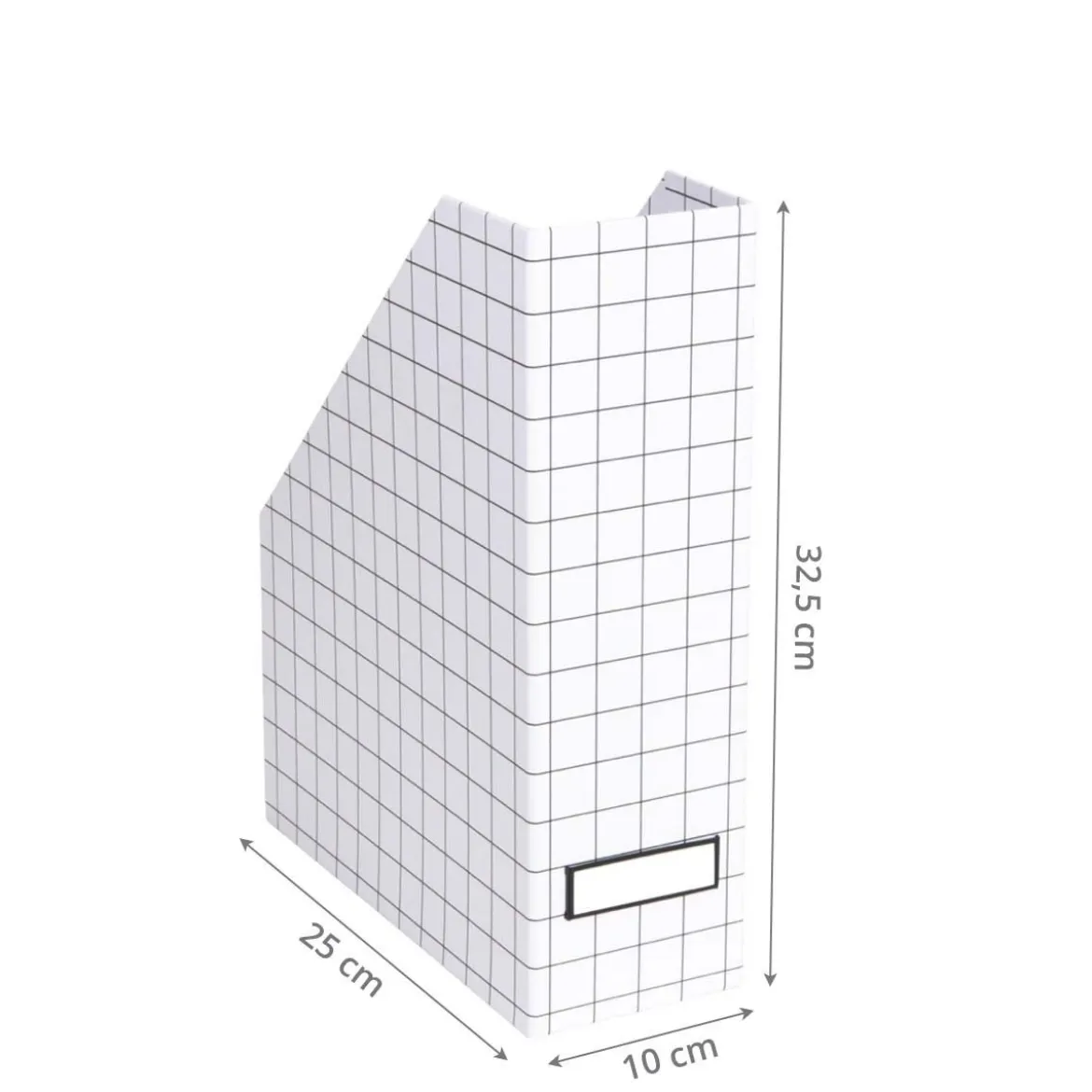 Range-dossiers quadrillé avec étiquette