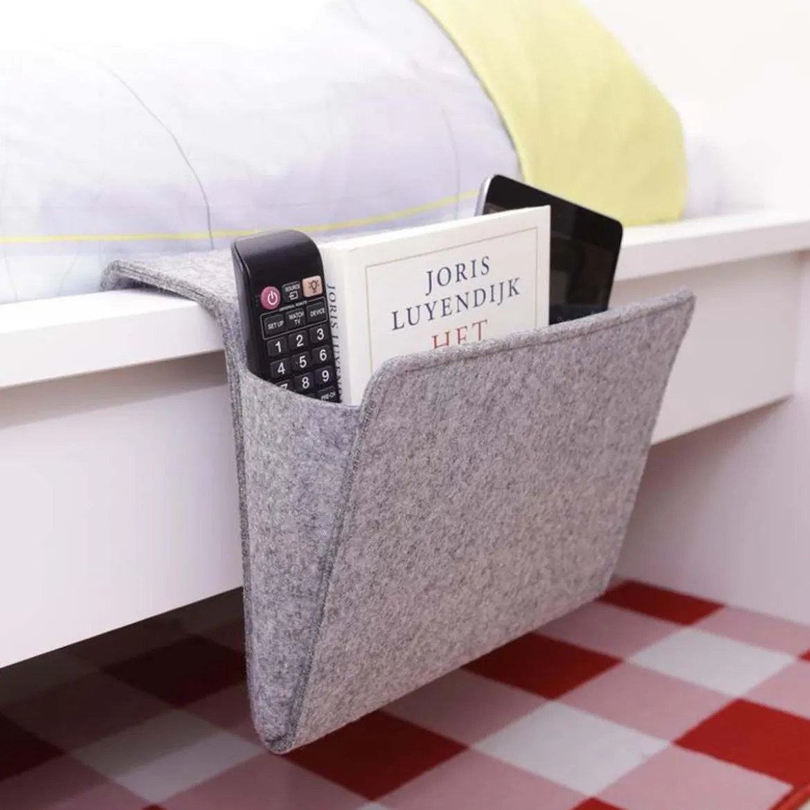 Rangement bord de lit en feutre épais