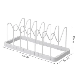 Rangement pour poêles et couvercles de cuisine