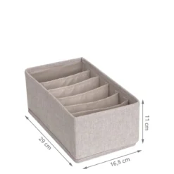 Rangement sous vêtements à 6 compartiments