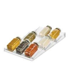 Range-épices pour tiroir, en plastique transparent