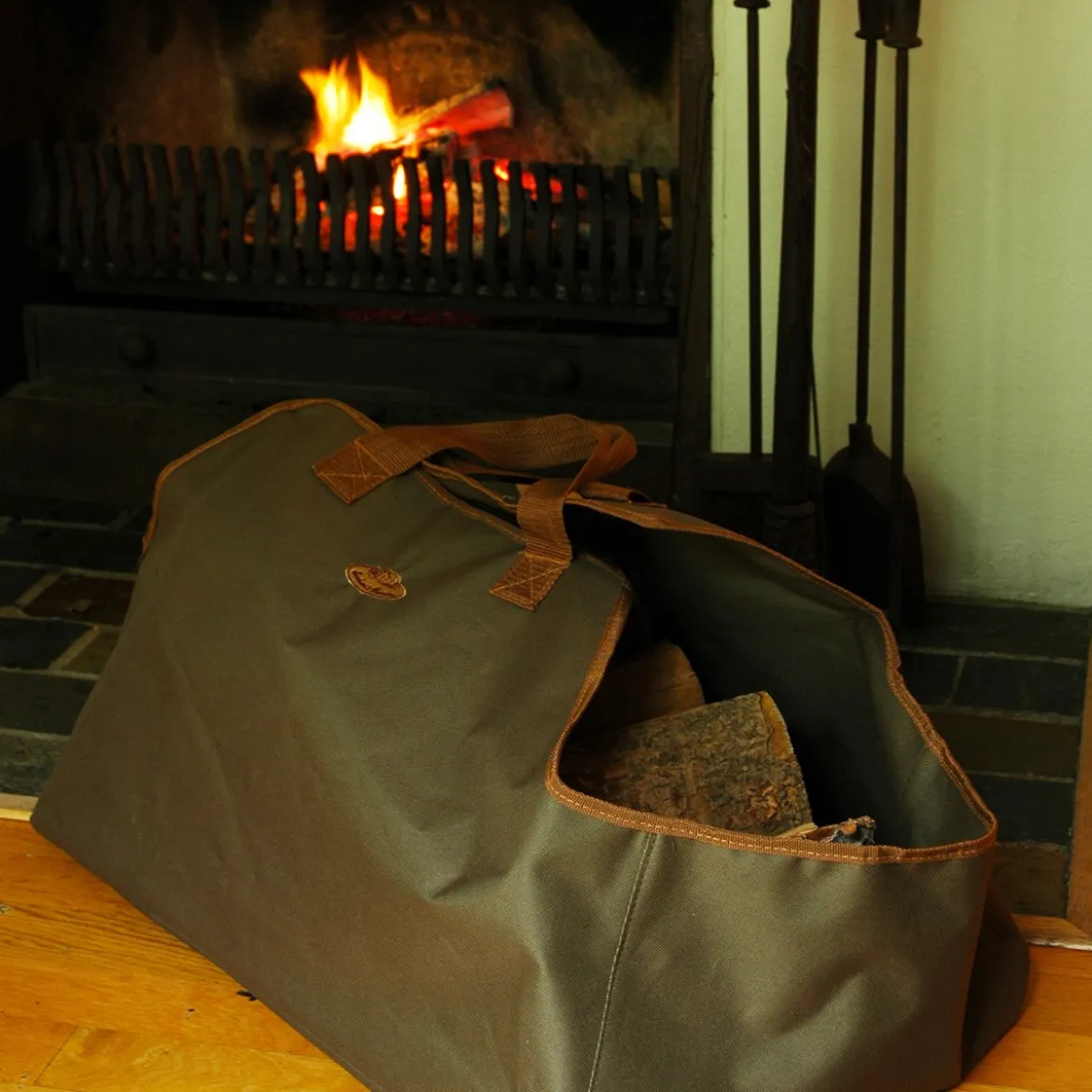 Sac à bûches kaki