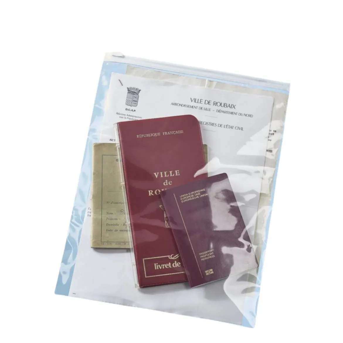 10 sachets d'emballage en plastique avec curseur 21 x 15 cm