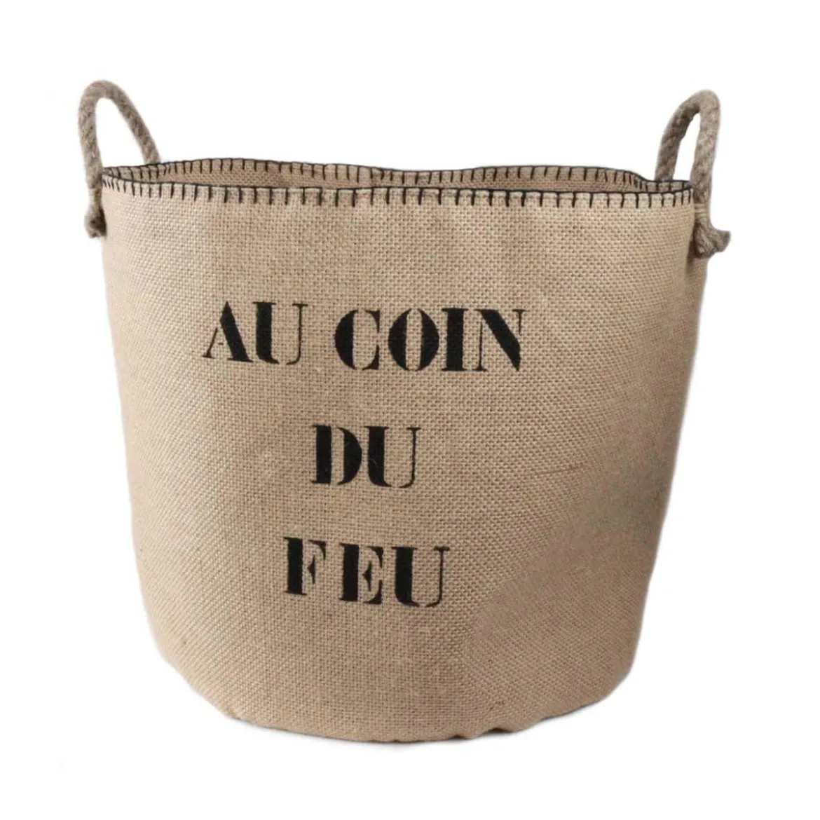 Sac à petit bois en toile de jute