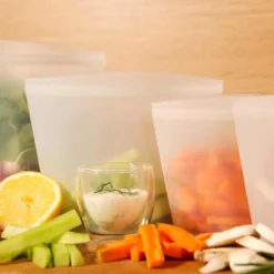 4 sacs de conservation alimentaire réutilisables