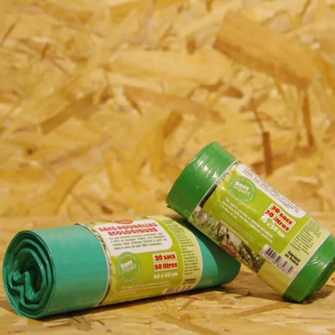 20 sacs poubelle écologiques et français 50 litres
