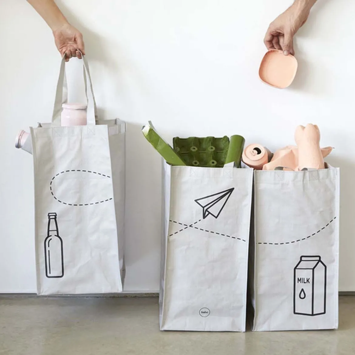 3 sacs pour tri sélectif