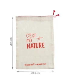 Sac à vrac en coton biologique pour céréales
