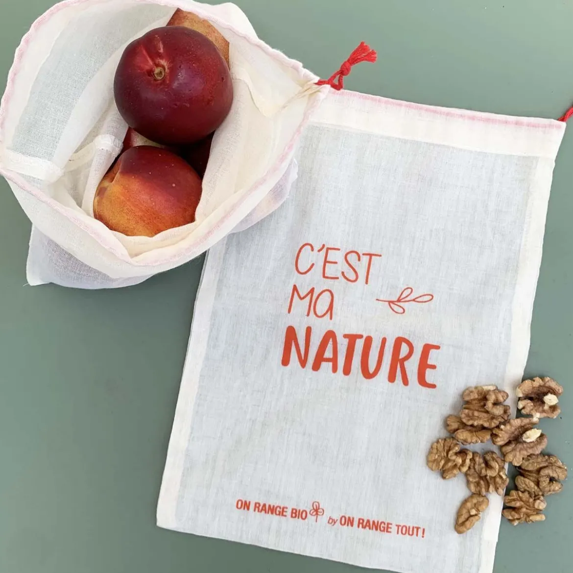Sac à vrac en coton biologique pour céréales