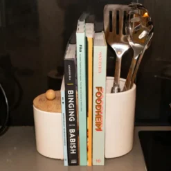 Serre-livres pot à ustensiles