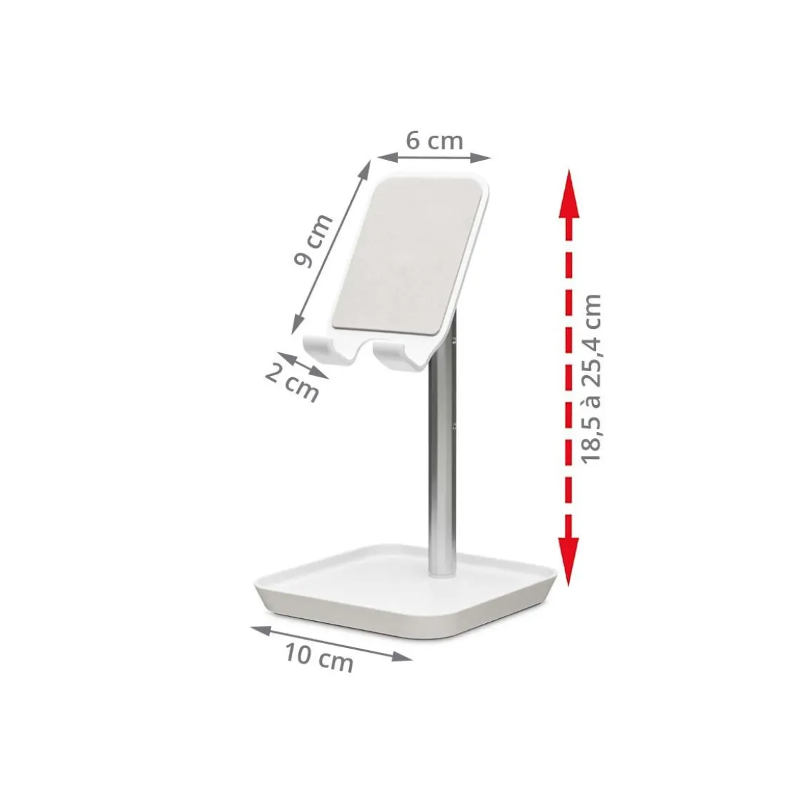 Support en hauteur pour téléphone portable