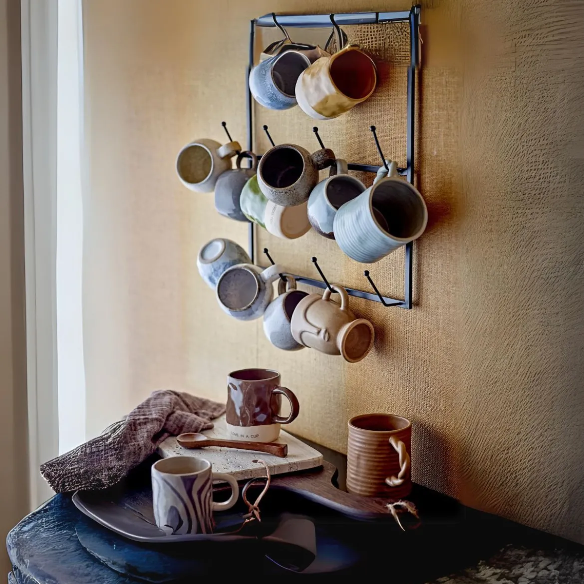 Support mural pour tasses