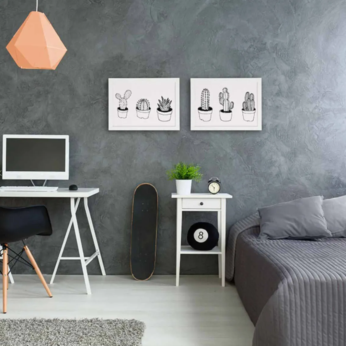 Tableau blanc 40x60 avec feutres