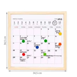 Tableau magnétique avec planning mensuel effaçable à sec