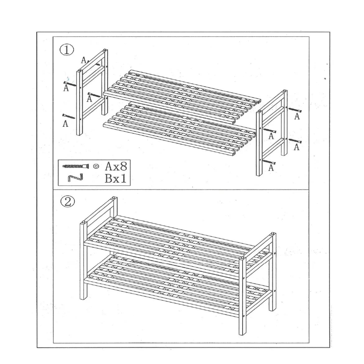 Étagère à chaussures en bois