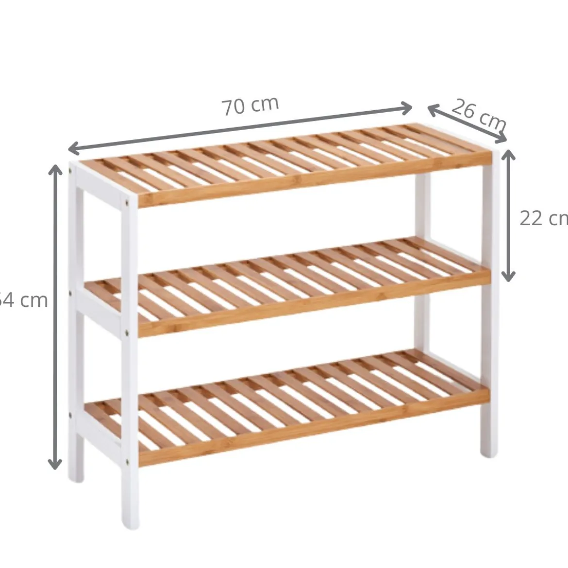 Étagère à chaussures en bois 3 niveaux