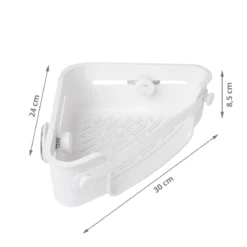 Étagère d'angle de douche à ventouses