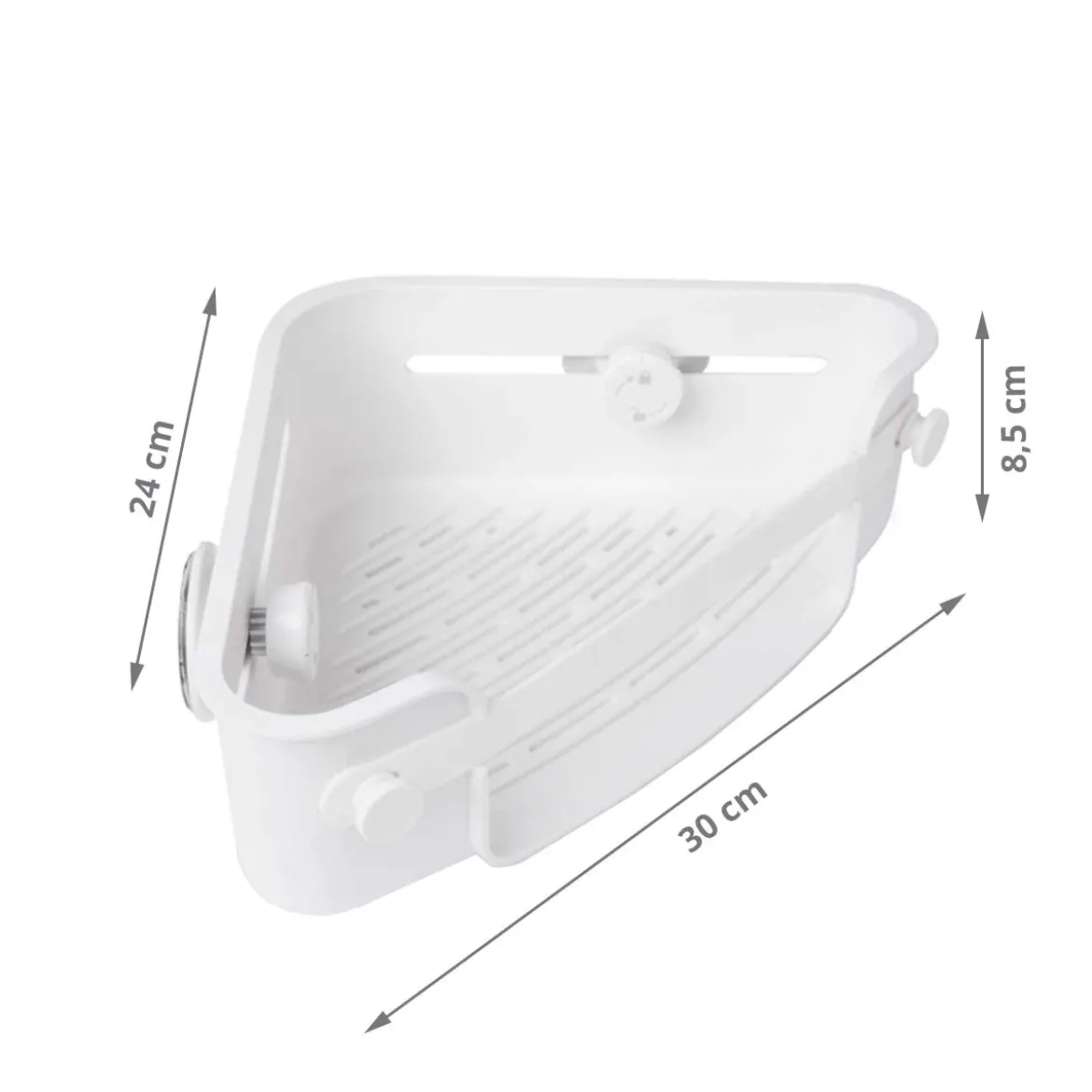Étagère d'angle de douche à ventouses