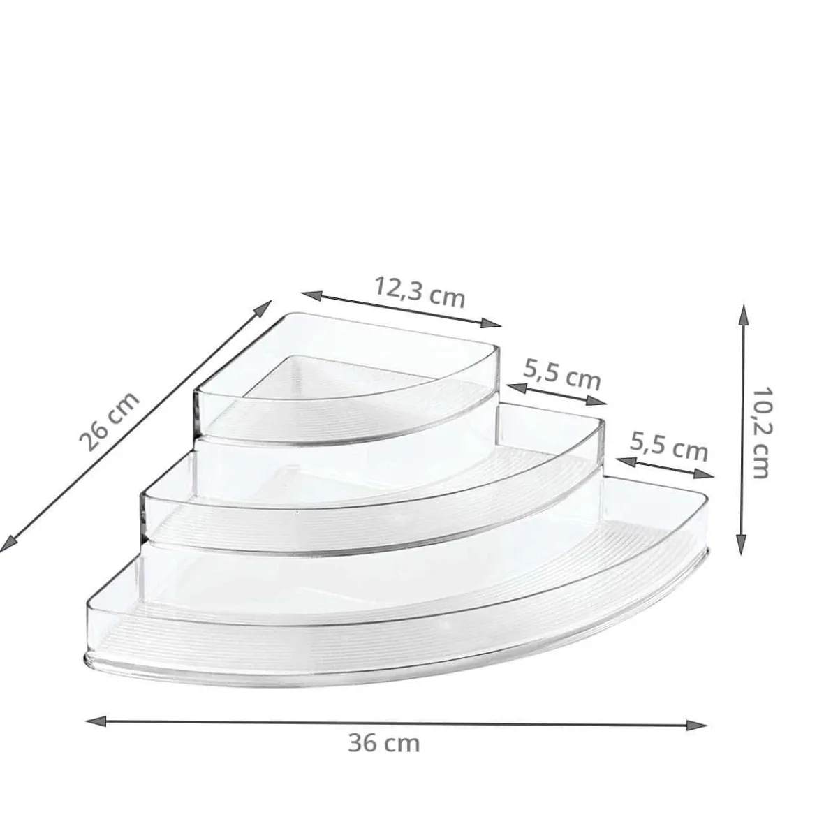 Étagère d'angle à gradins