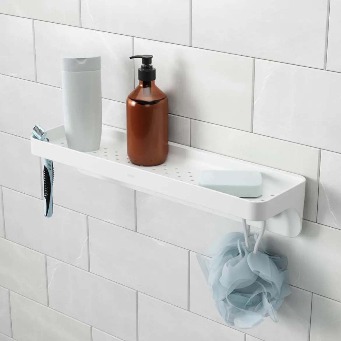 Étagère de salle de bain adhésive