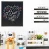8 étiquettes adhésives rectangulaires ardoise