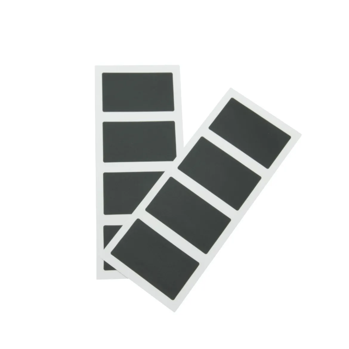 8 étiquettes adhésives rectangulaires ardoise
