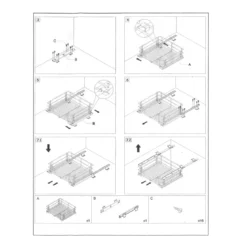 Tiroir coulissant pour placard de cuisine