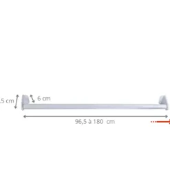 Tringle de penderie extensible 97-180cm