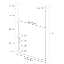 Tringle de penderie à suspendre extensible